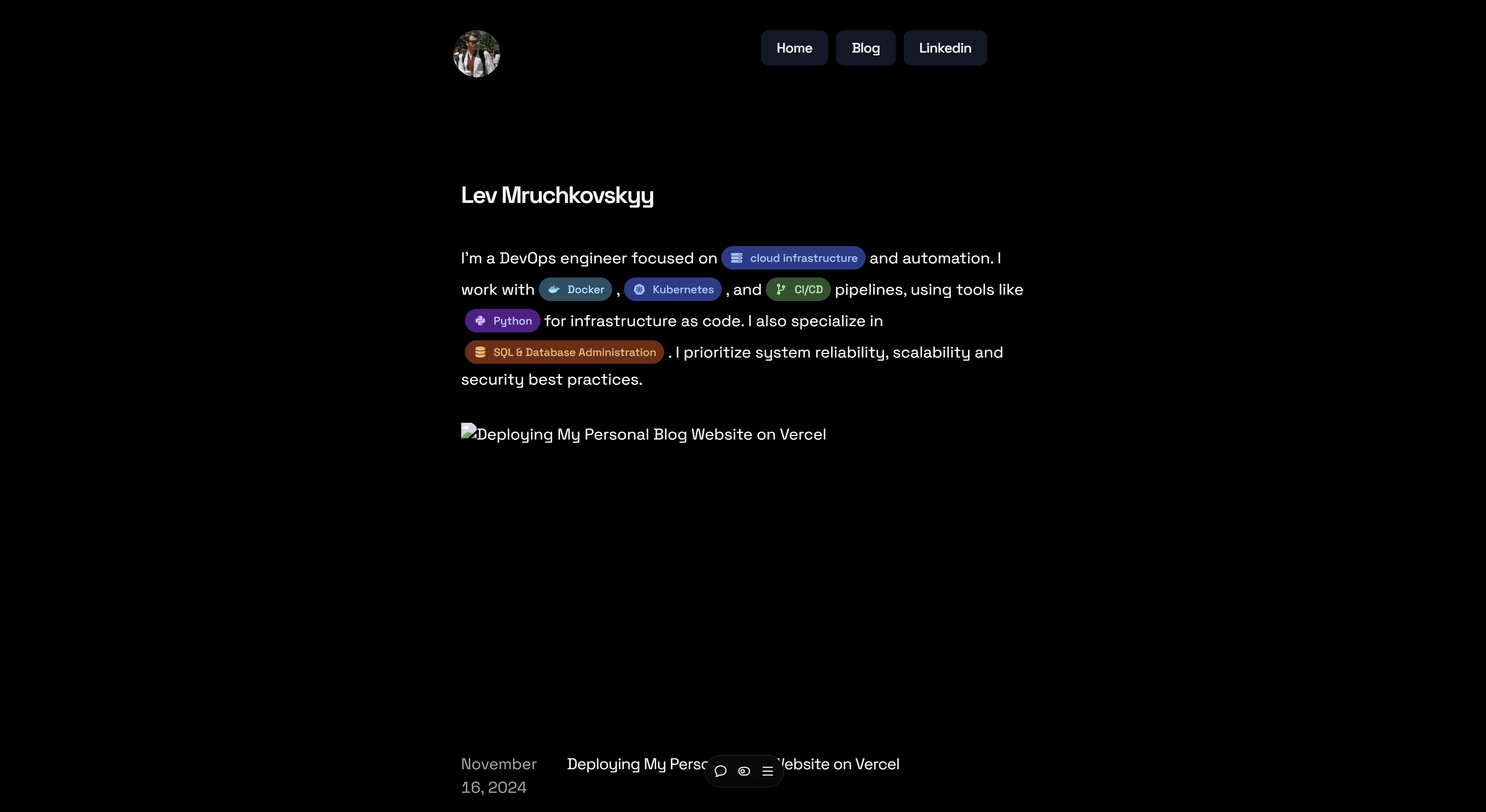 Deploying My Personal Blog Website on Vercel